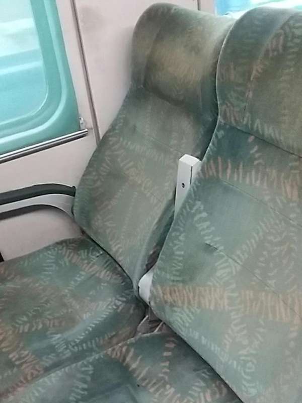 Bad seats in train